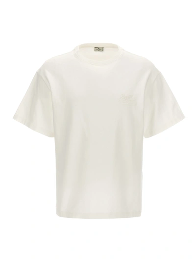 Shop Etro Logo T-shirt In White