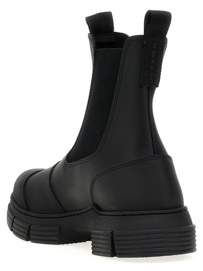 Shop Ganni Rubber City Boots, Ankle Boots In Black