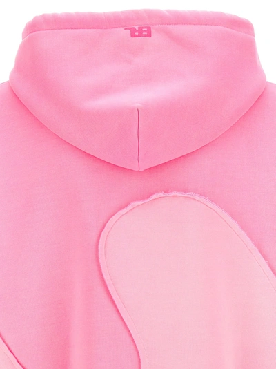 Shop Erl Stitching Hoodie Sweatshirt In Fuchsia