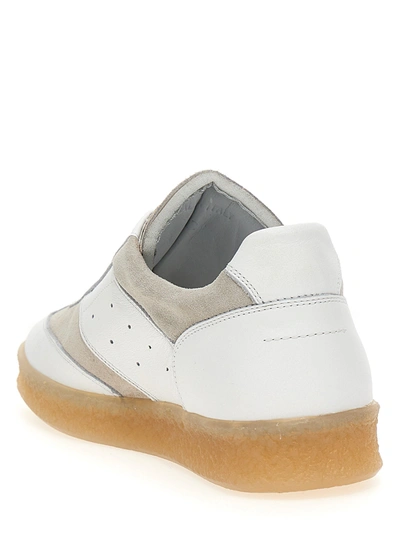 Shop Mm6 Maison Margiela Suede Leather Sneakers In White