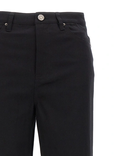 Shop Rotate Birger Christensen Twill High Rise Jeans In Black