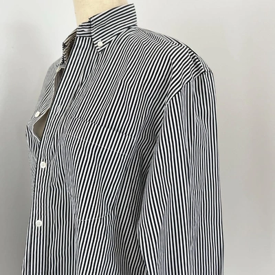 Pre-owned Balenciaga Striped Oversized Shirt With Logo On Back