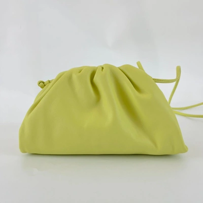 Pre-owned Bottega Veneta Bright Yellow Mini Pouch Clutch Bag