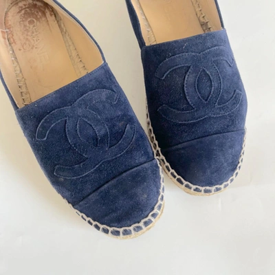 Pre-owned Navy Blue Espadrilles, Size 39