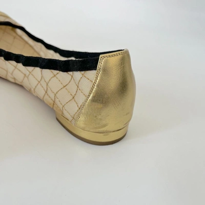 Pre-owned Chanel Stretch Quilted Ballerina Flats, 39c