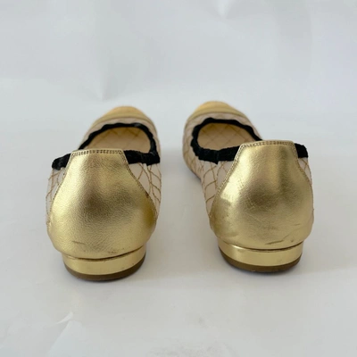 Pre-owned Chanel Stretch Quilted Ballerina Flats, 39c