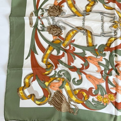 Pre-owned Hermes Printed Multicolor Silk 90 X 90 Cm Silk Scarf