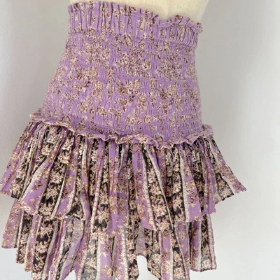 Pre-owned Isabel Marant Étoile Isabel Marant Naomi Floral-print Ruffled Miniskirt