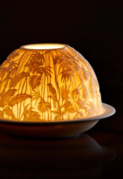 Bernardaud Borneo Votivelight In Bisque Porcelain In Beige