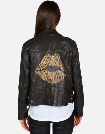 Lauren Moshi X Posey X Gold Chain Kiss In Black