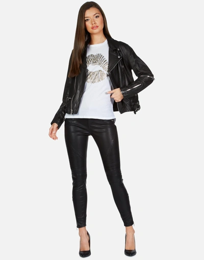 Lauren Moshi X Posey X Gold Chain Kiss In Black