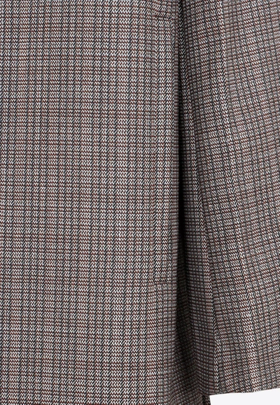 Shop Jil Sander Checked Coat In Virgin Wool In Gray