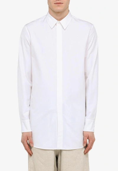 Shop Jil Sander Classic Long-sleeved Shirt In White