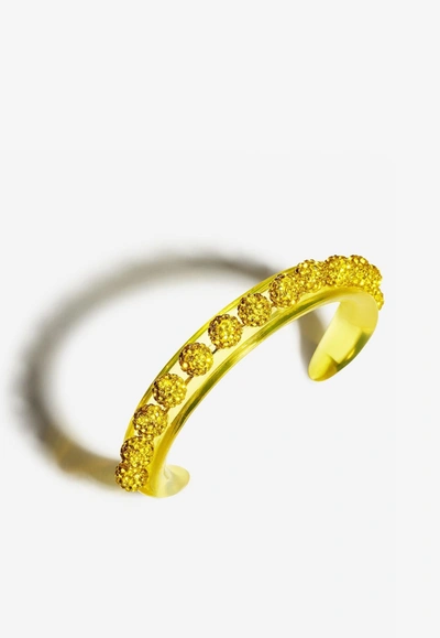 Aquazzura Disco Darling Gemstones Bracelet In Yellow