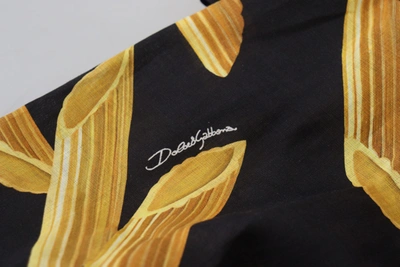 Shop Dolce & Gabbana Black Casual Penne Rigate Linen Casual Men's Shirt