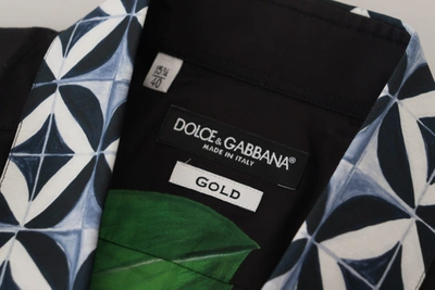Shop Dolce & Gabbana Multicolor Floral Slim Gold Formal Men's Shirt