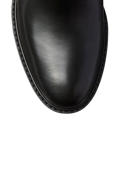 Stuart Weitzman Gobi Leather Bootie In Black