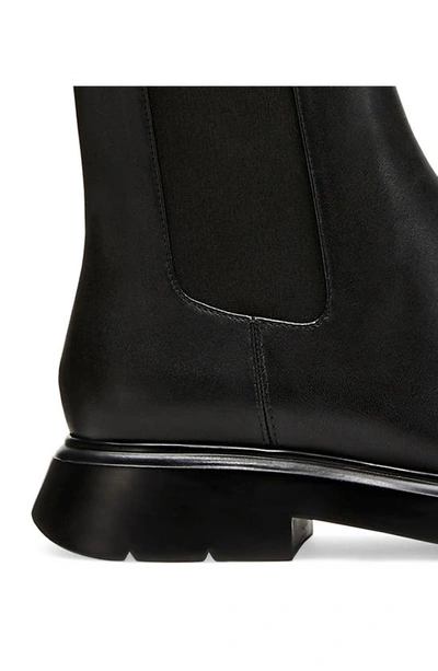 Stuart Weitzman Gobi Leather Bootie In Black