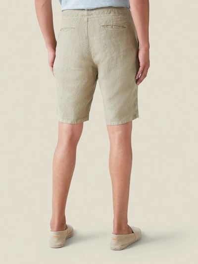 Shop Luca Faloni Sand Linen Bermuda Shorts In Beige