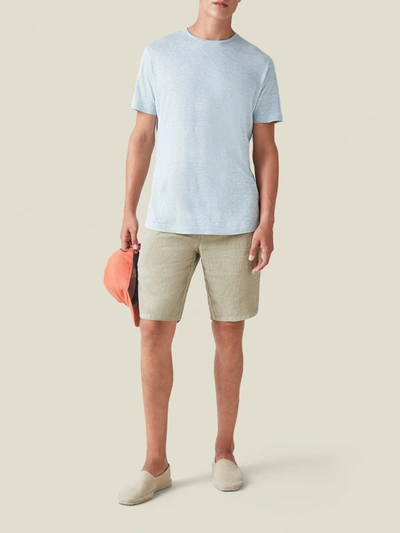 Shop Luca Faloni Sand Linen Bermuda Shorts In Beige