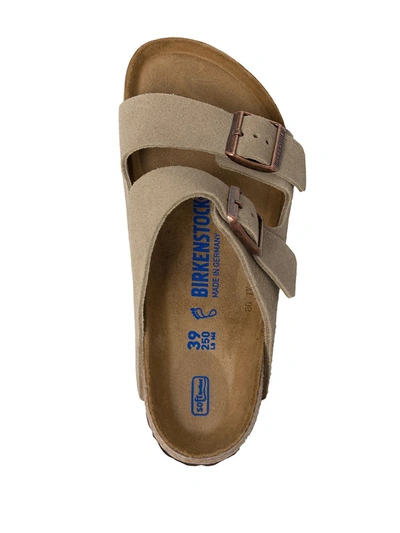 Shop Birkenstock Womens Arizona Soft Footbed  In Suede \ Taupe