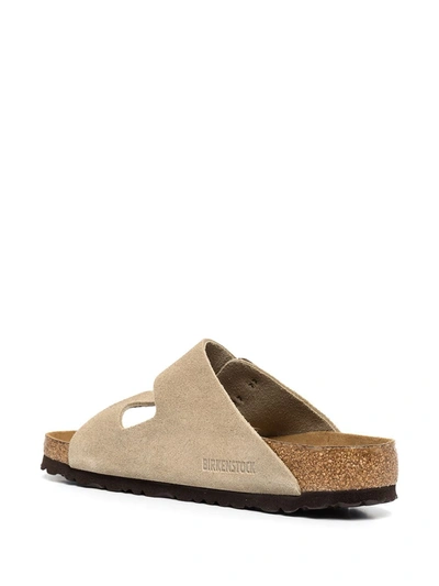 Shop Birkenstock Womens Arizona Soft Footbed  In Suede \ Taupe