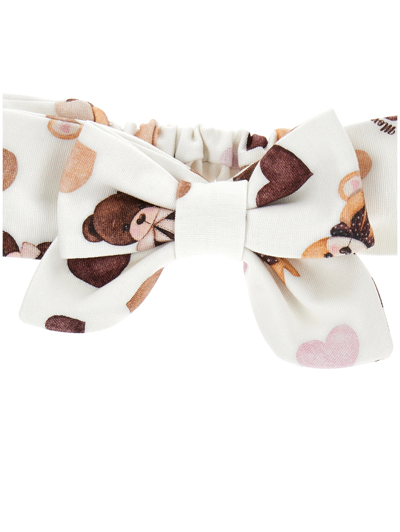 Shop Monnalisa Hair Band With Bow In Birch