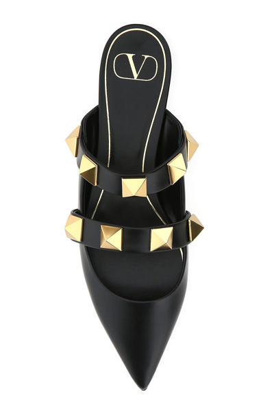 Valentino Roman Stud Leather Point-toe Flats