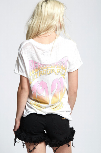Shop Recycled Karma Aerosmith Let Rock Rule Tee In White