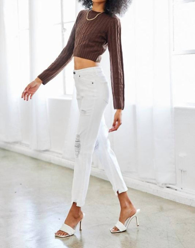 Kancan High Rise Lightning Jean In White