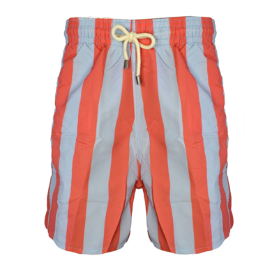 Solid & Striped Men The Classic Drawstrings Swim Shorts Trunks In Coral Ash Blue In Multi