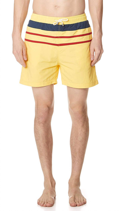 Shop Solid & Striped The Classic Drawstrings Swim Shorts Trunks In Colorblock In Multi