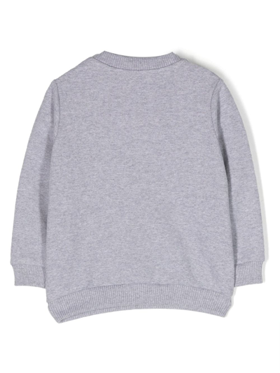 Shop Moschino Teddy Bear-motif Jersey-fleece Sweatshirt In Grau