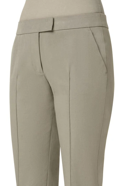 Shop Akris Punto Frankie Cotton Stretch Gabardine Ankle Pants In Khaki