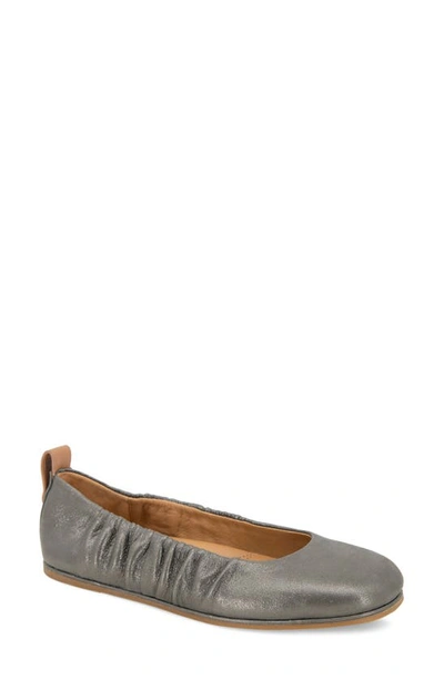 Shop Gentle Souls By Kenneth Cole Mavis Ballet Flat In Pewter Leather