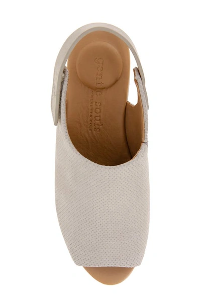 Gentle Souls By Kenneth Cole Nyssina Platform Slingback Sandal In Mushroom Nubuck