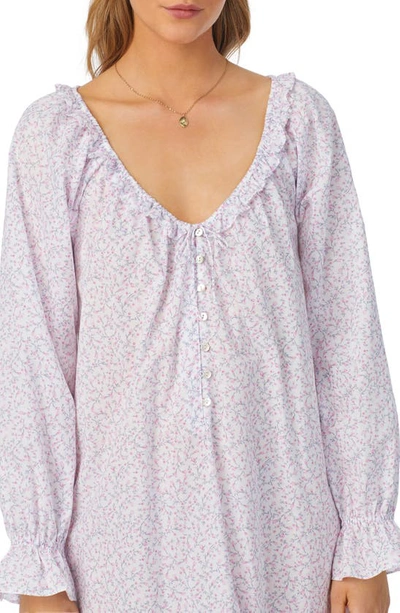 Eileen West Ruffle Cotton Nightgown In White