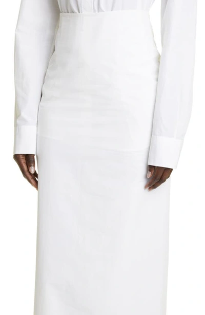 Shop The Row Ryon High Waist Cotton Maxi Skirt In White