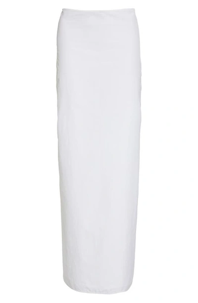 Shop The Row Ryon High Waist Cotton Maxi Skirt In White