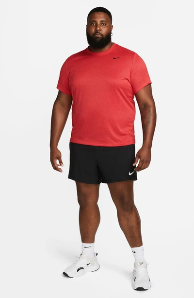 Shop Nike Dri-fit Legend T-shirt In Red/ Heather/ Black