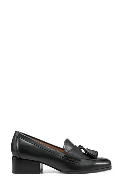 Shop Easy Spirit Drew Block Heel Tassel Loafer In Black