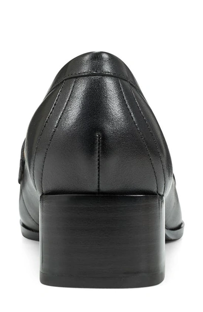 Shop Easy Spirit Drew Block Heel Tassel Loafer In Black