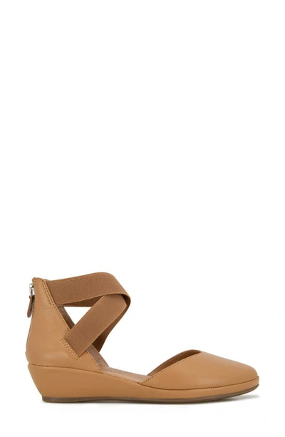 Gentle Souls By Kenneth Cole Gentle Souls Signature Noa Elastic Strap D'orsay Sandal In Camel Leather