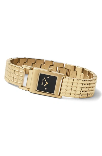 Breda Revel Watch, 18mm In Gold And Black