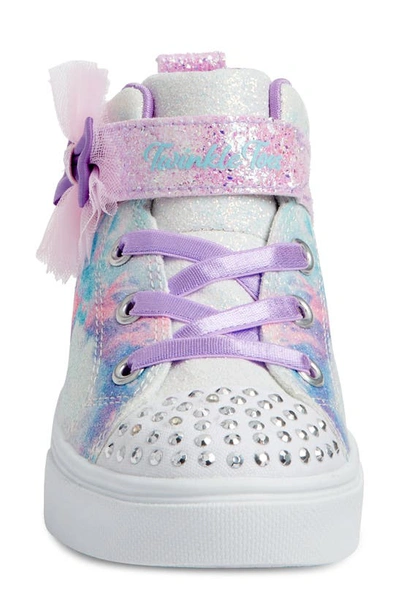 Shop Skechers Twinkle Sparks Tie-dye Light-up Sneaker In Lavender/ Multi