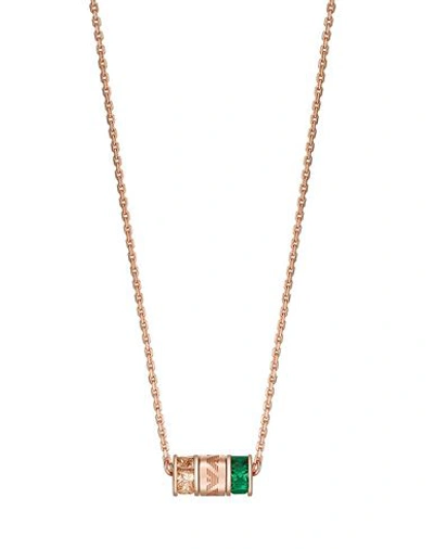 Shop Emporio Armani Woman Necklace Gold Size - 925/1000 Silver, Synthetic Stone
