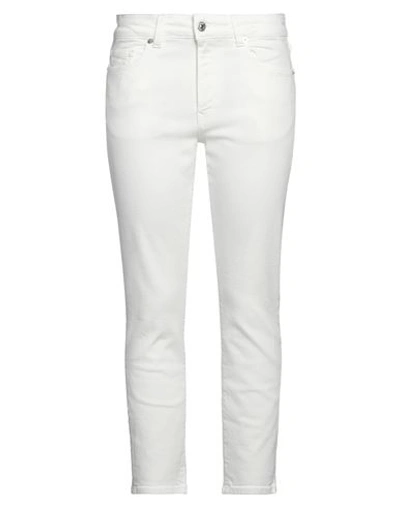 Shop Mauro Grifoni Grifoni Woman Pants White Size 29 Cotton, Elastane