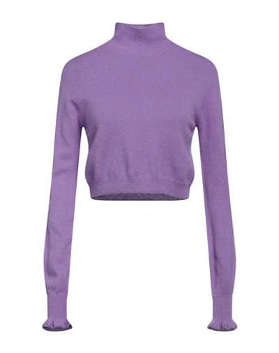 Shop Souvenir Woman Turtleneck Light Purple Size M Virgin Wool, Cashmere