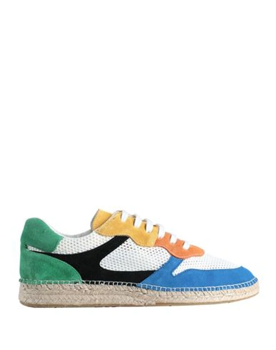 Peninsula Man Sneakers White Size 9 Leather, Textile Fibers In White