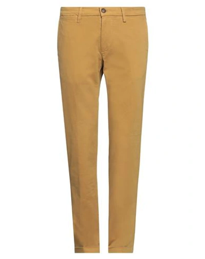 Shop Re-hash Re_hash Man Pants Mustard Size 32 Cotton, Elastane In Yellow
